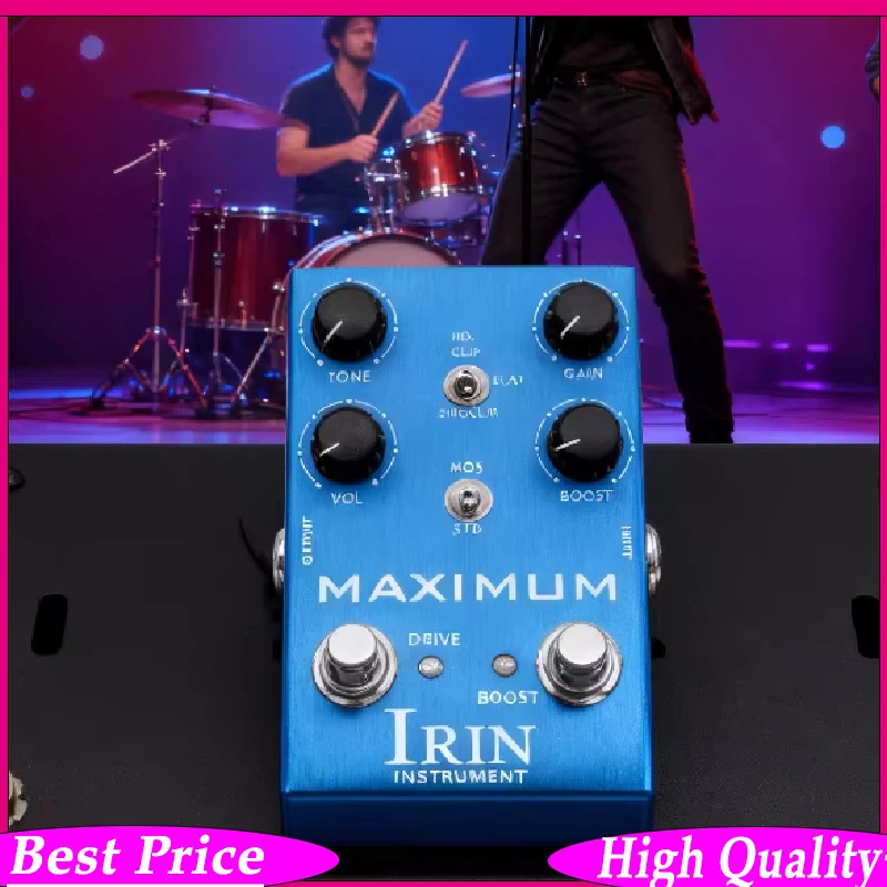 

Эффект-педаль для электрогитары IRIN AN-41, максимальный овердрайв, регулируемая ручка, алюминиевый корпус, аксессуары для гитары