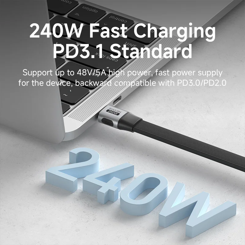 Hagibis قصيرة USB C إلى USB C كابل كامل الوظائف USB4 V2 كابل التاريخ 80Gbps 8K PD 240W الحبل ل Thunderbolt 4/5 iPhone المحمول SSD