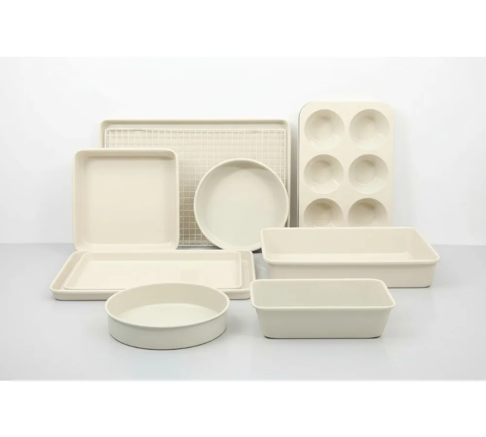 

Набор керамических форм для выпечки из 10 предметов, нетоксичные формы с антипригарным покрытием для домашних пекарей и любителей кулинарии