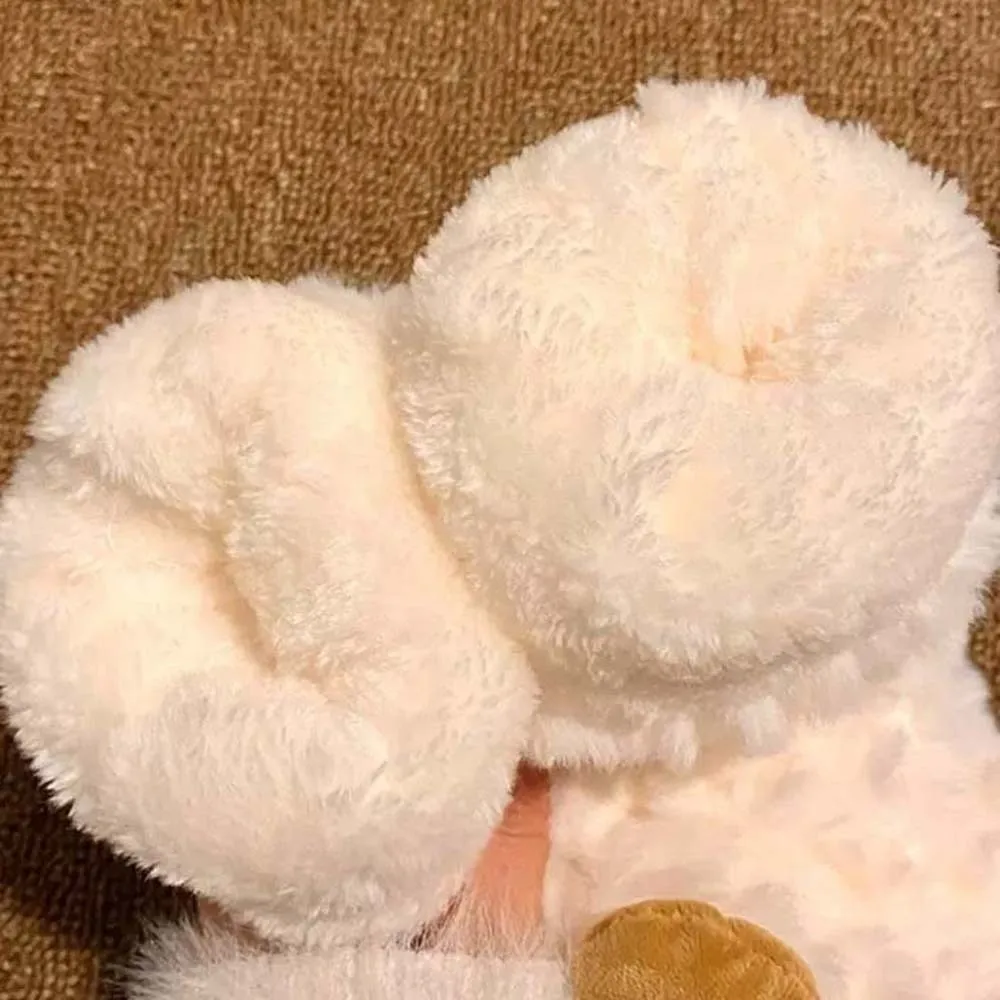 

Creative Flip-top Cartoon Bear Gloves Acrylic Fibers Windproof Winter Gloves Warmer Thickened Anti-cold Mittens Women