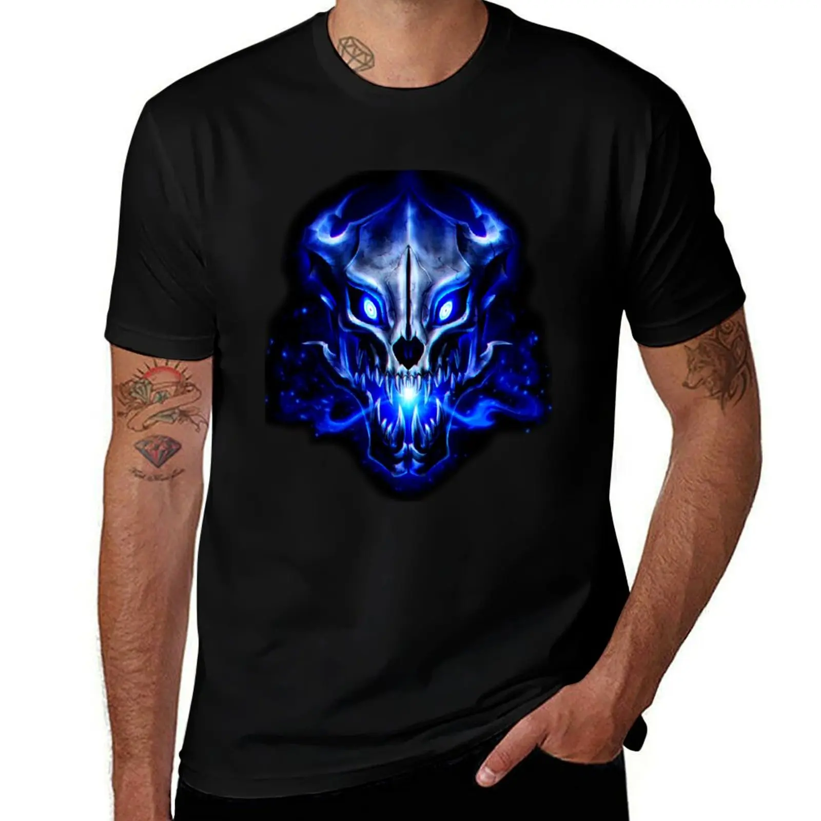 gaster blaster T-Shirt essential t shirt summer top blue archive vintage t shirts mens tall t shirts