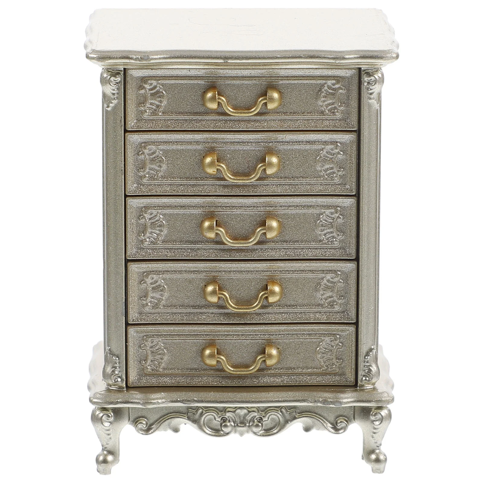 Miniature Bookshelf Vintage Furniture Bedside Tables Wood Simulation Nightstand