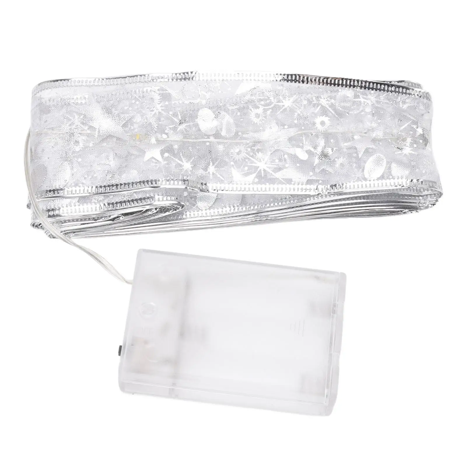 40-LED Battery-Powered Christmas Tree Ribbon Light - Bendable Decorative String Lights for bedroom & for wedding Decor