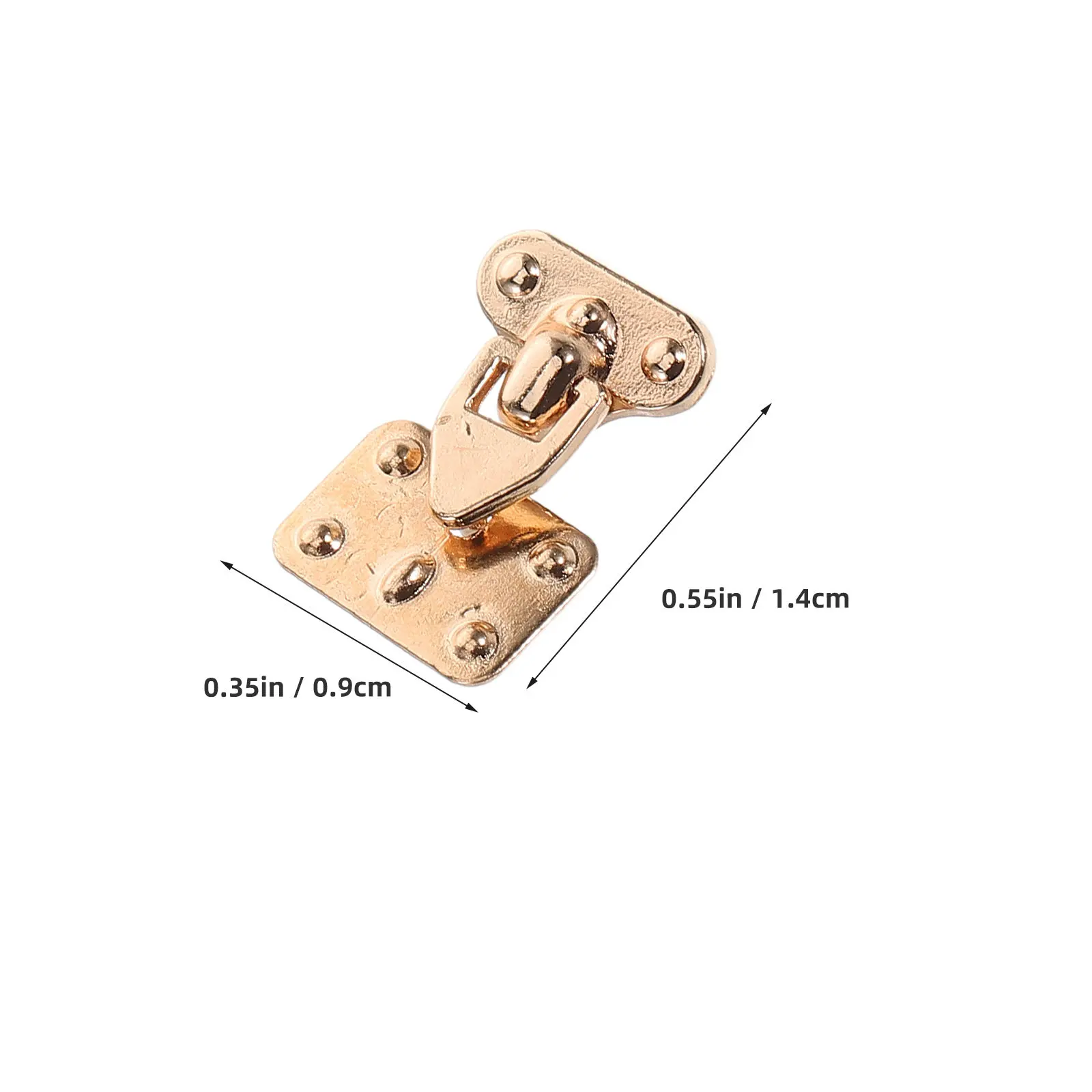 4Sets Miniature Metal Clasps Suitcase Locks DIY Tiny Luggage Jewelry Travel Case Dollhouse Accessories Miniature Clasps