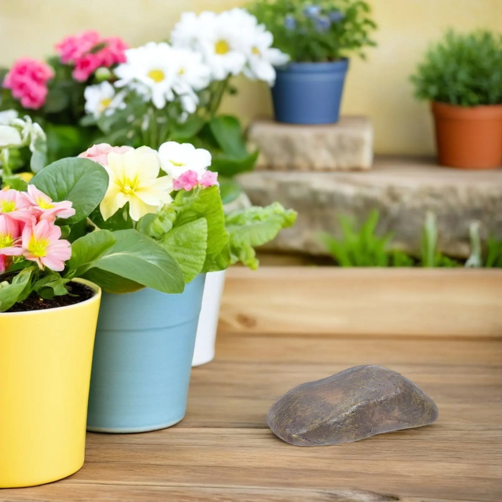 Resin Simulated Stone Key Storage Box Outdoor Key Hider Garden Decorative Hidden Safe Box Waterproof Weather Resistant