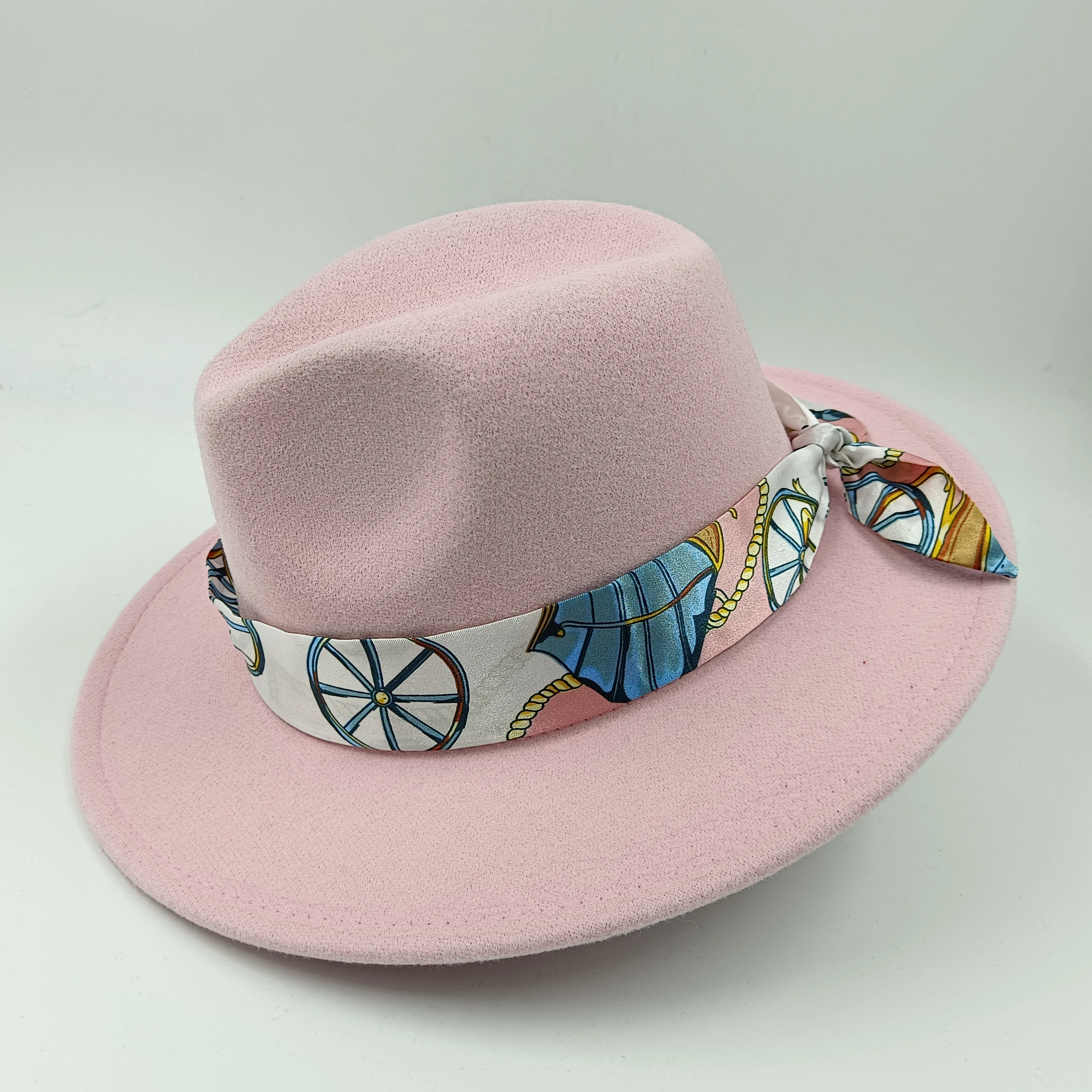 Fashion Ribbon Accessories Fedoras Hat for Women and Men Autumn Panama Jazz Cap Britain Style Elegant Retro Fedora Wide Brim Hat