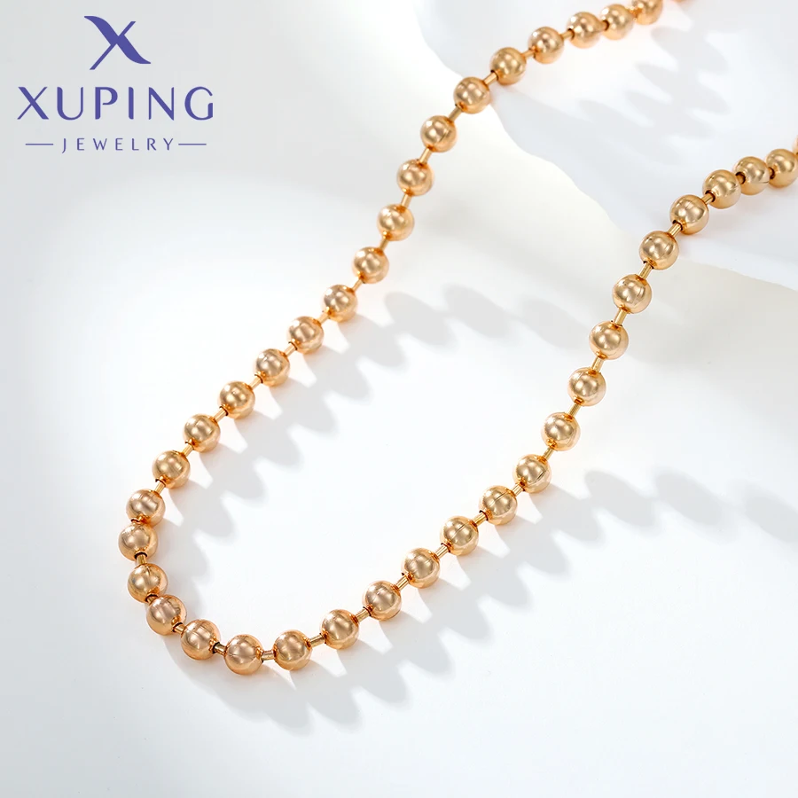 Xuping-Collier en Alliage de Cuivre avec Perle de 45cm pour Femme, Bijoux en Or, Cadeau Exquis, Nouvelle Collection, X000881921