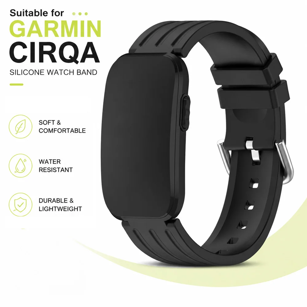 Silicone Strap For Garmin CIRQA Smartwatch Accessories Adjustable Wristband Soft Bracelet for Workou Daily Wear for Women & Men