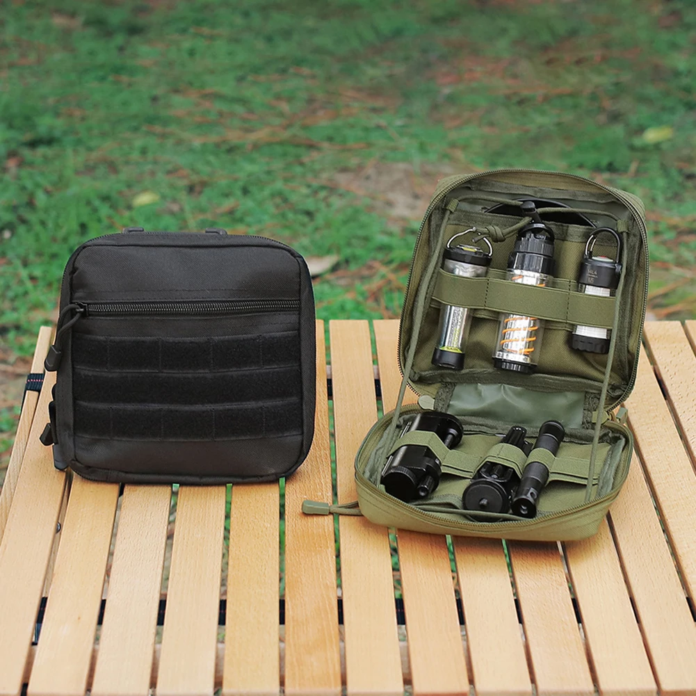 منظم ملحقات مصباح خيمة من قماش أكسفورد ، حقيبة تخزين فانوس تخييم محمولة ، حقيبة فائدة EDC لـ Goalzero M3 ML4 ZN ، 600D