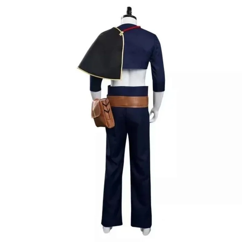 Anime Black Clover Asta Cosplay Conjunto completo, Capa, Xale, Calças, Cinto, Colar, Homem Roupas, Carnaval de Halloween, Traje de RPG