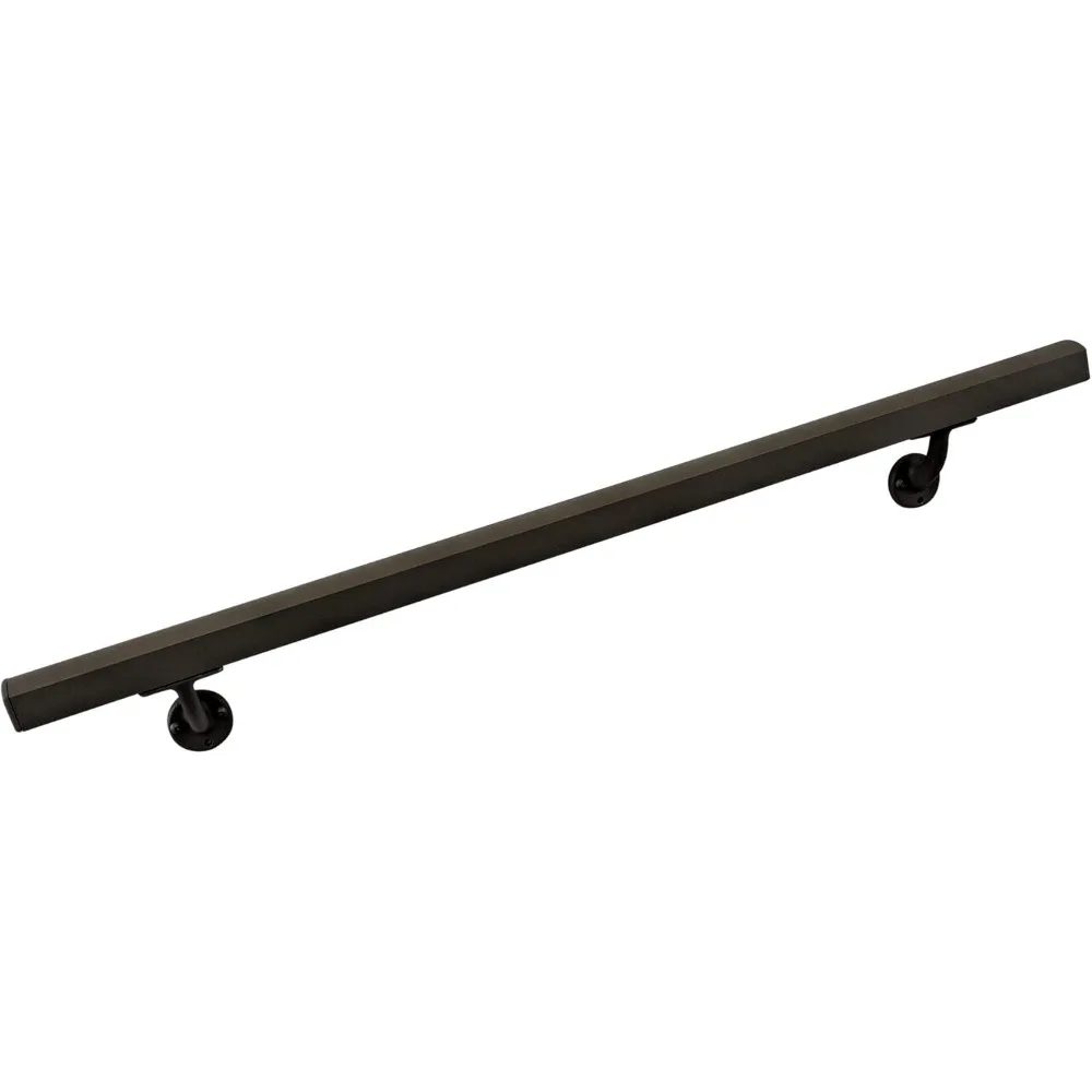AHR 14' Handrail Section with Mounts - Bronze Sand - Stair Handrail - USA Made Railing- Easy to Install Handrails for Outdoor &