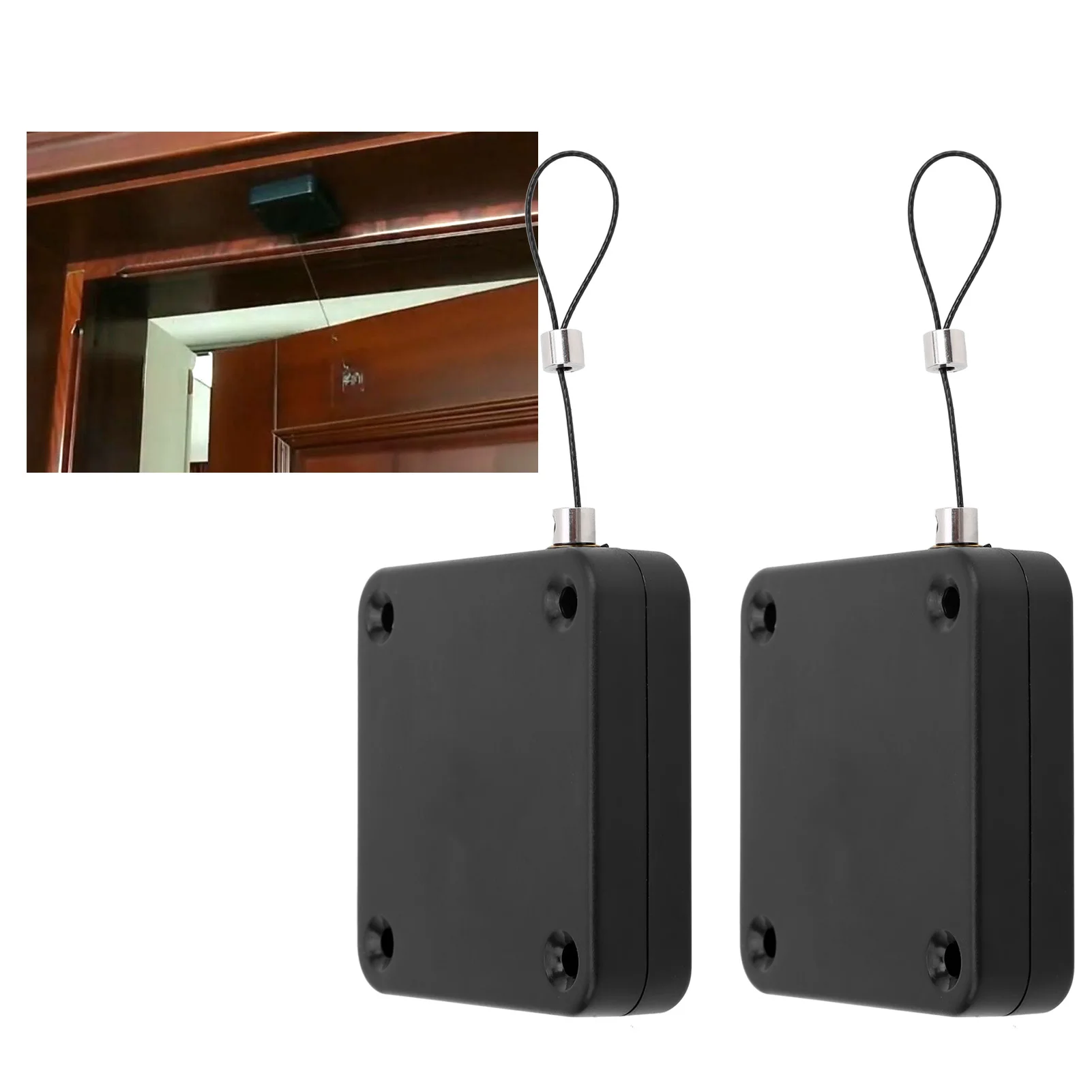 Automatic Door Closer Sensor Punch‑ Portable Small for Home  Doors Off Automatic Door Closer Sensor Door Closer