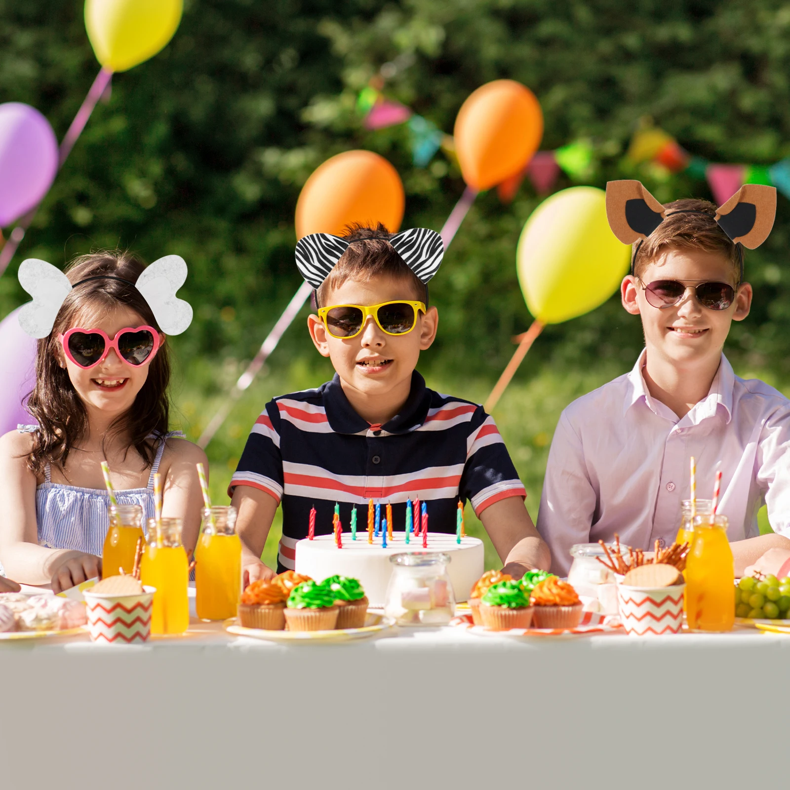 

10 шт. прочные повязки на голову с ушками животных, легкий праздничный головной убор, реквизит для взрослых и детей, повязки для волос с ушками животных, вечерние головной убор