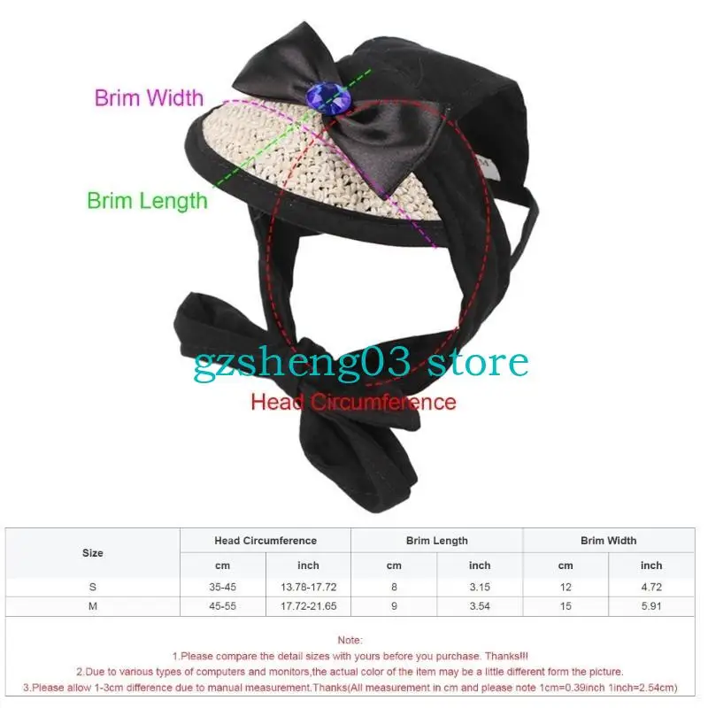 U75c strap strap cã chapéu palha respirável para cã