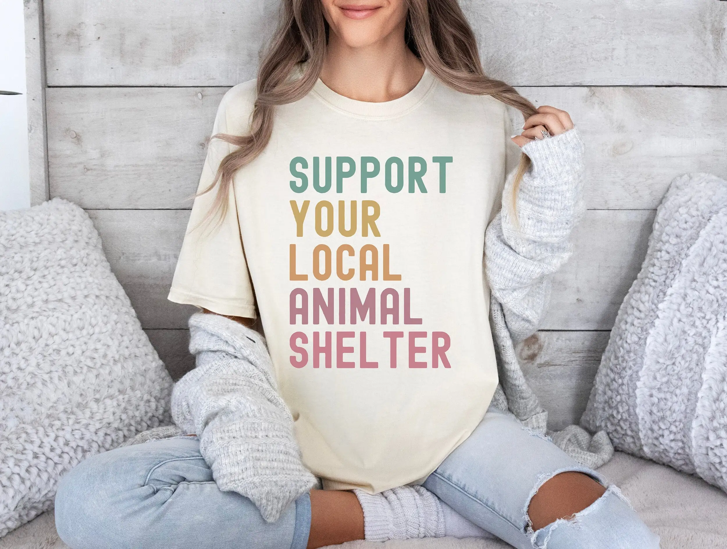 Dog Rescue T Shirt Mom Comfort Colors Foster Support Your Local Animal Shelter Cat Rescuer