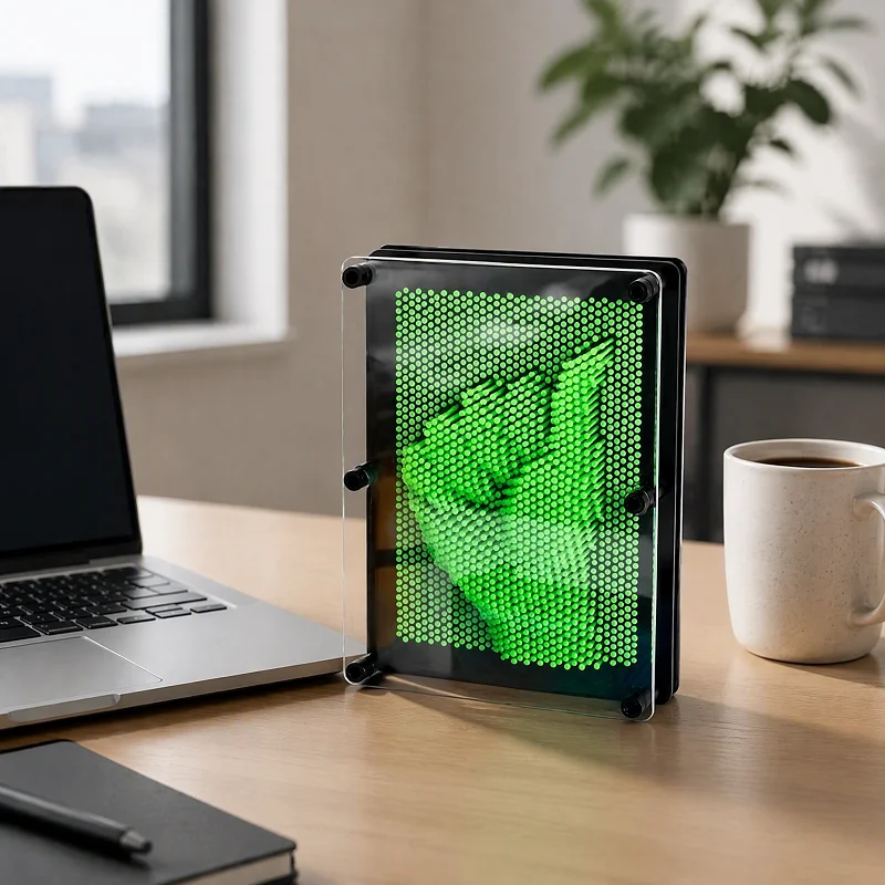 Giocattolo 3D fai da te per impronte mani - Scultura in plastica per clonare, pannello per impronte facciali con ago, regalo creativo e innovativo da scrivania per bambini