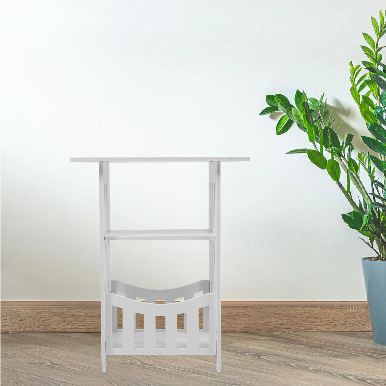 Comodino Mobili per piccoli spazi Tavoli Camera da letto Divano quadrato Pvc Legno Pannello di plastica Decorazioni per la casa Caffè