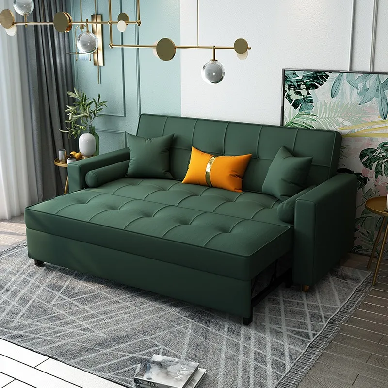 Technology cloth sofa bed, folding dual-purpose foldable small household multi-function bed