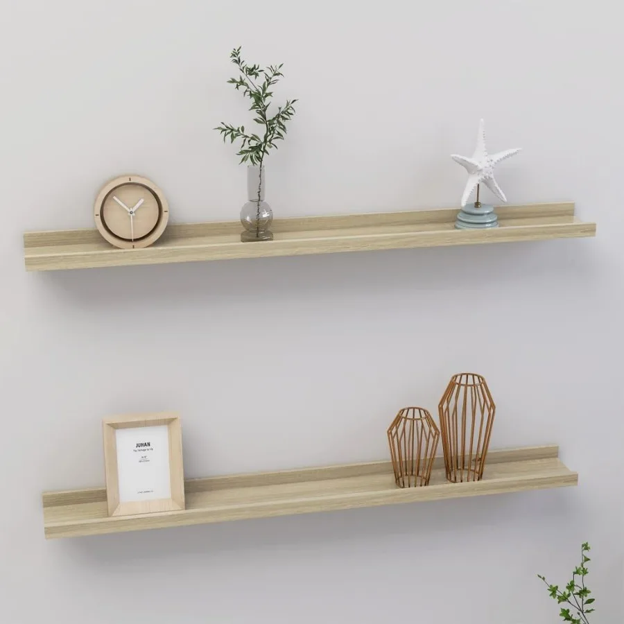 

Wall Shelves 2 pcs Sonoma Oak 31.5x3.5x1.2