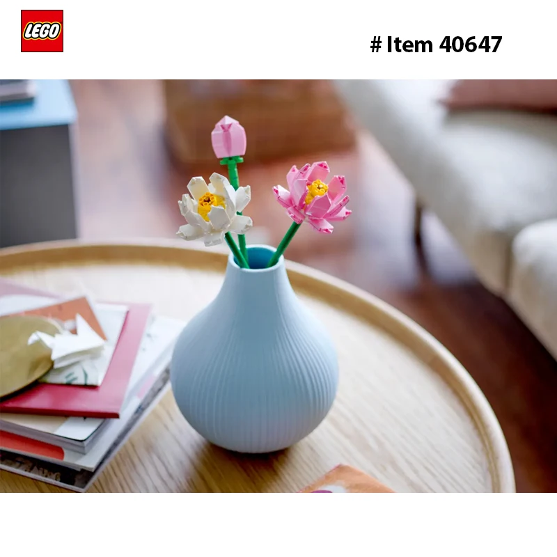 LEGO 40647 Lotus Flowers Building Kit, Artificial Flowers for Decoration, Idea,  Building Toy for Girls and Boys Ages 8 and Up