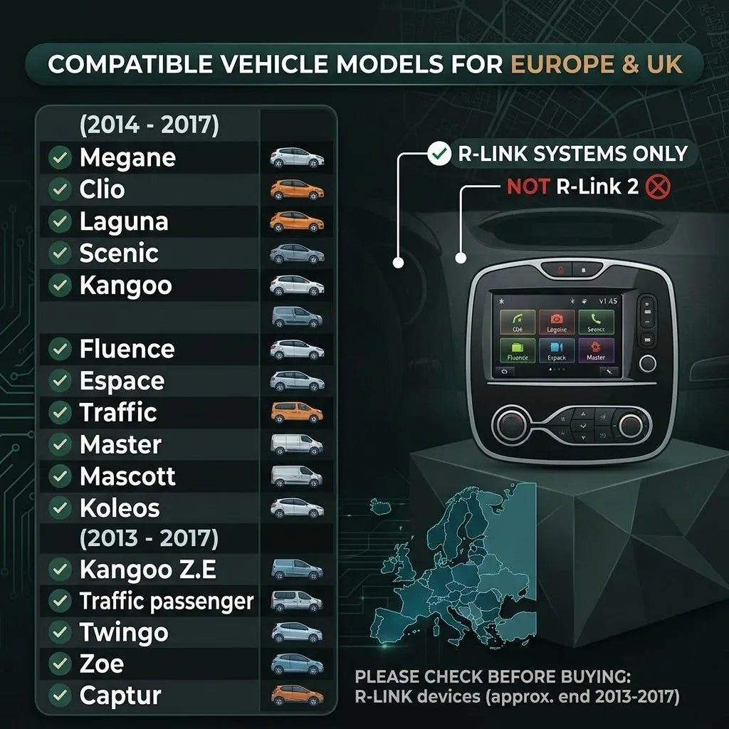 2025 Europe UK Map Update SD Card 11.45, Brand New Not Locked Compatible For Renault R‑Link 2013‑2017 Megane Clio Scenic Captur