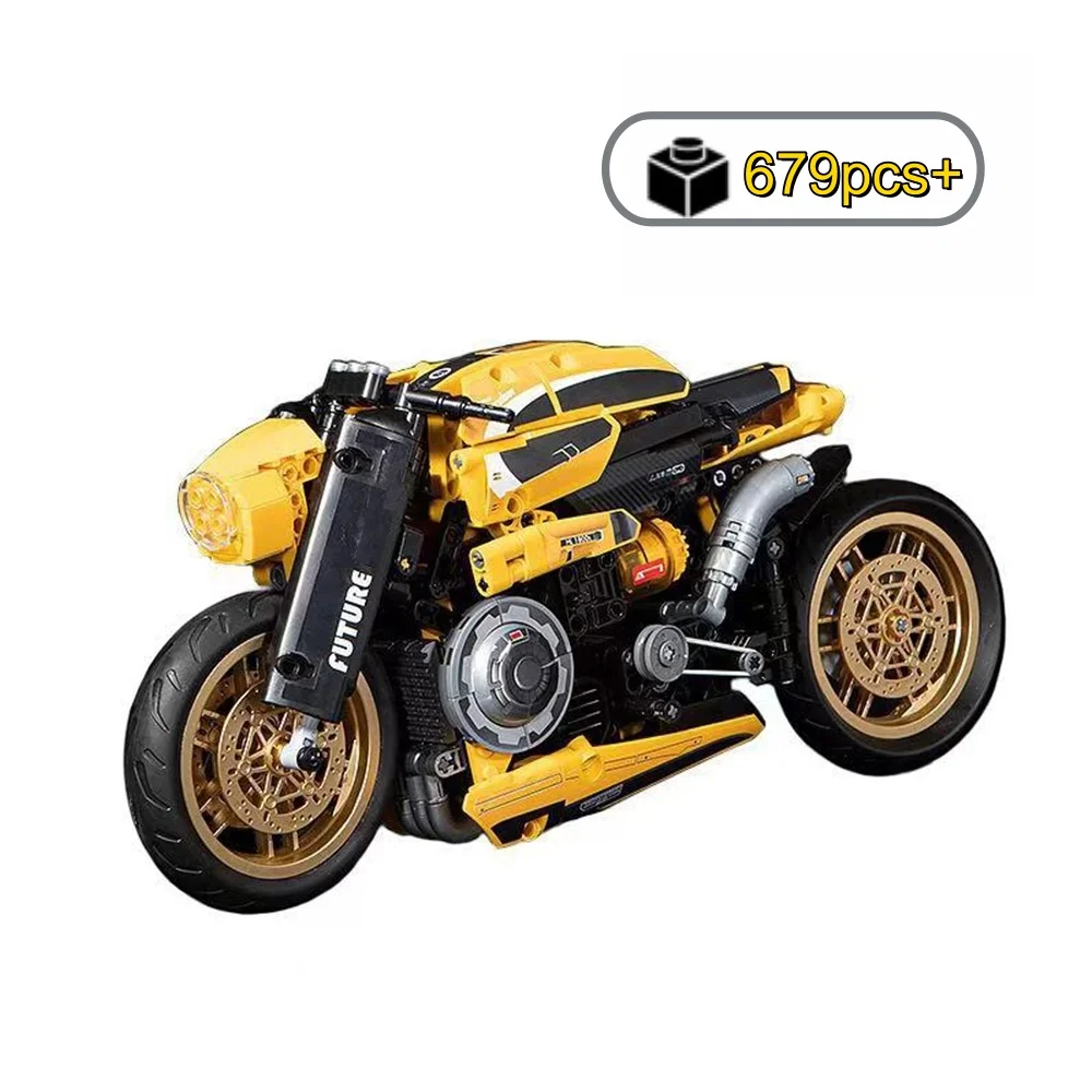 Blocchi tecnici per motociclette Set modello MOC MOC MOC assemblare mattoni STEM giocattoli per bambini Ragazzi compleanno Natale regalo di Halloween