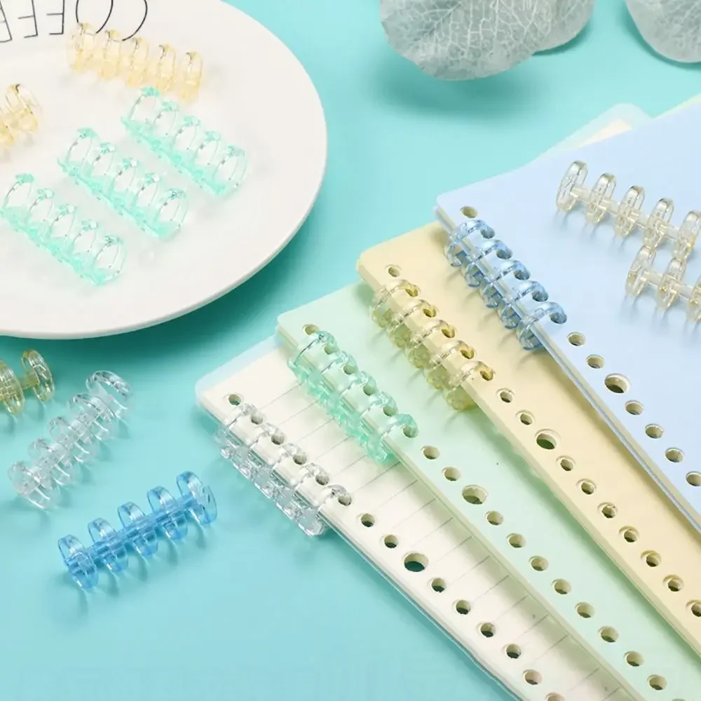 10Pcs 5 Ring Plastic Loose Leaf Binder Rings for A4 A5 A6 Notebook Scrapbook Photo Album Binding Spines Snap Split Binding Combs