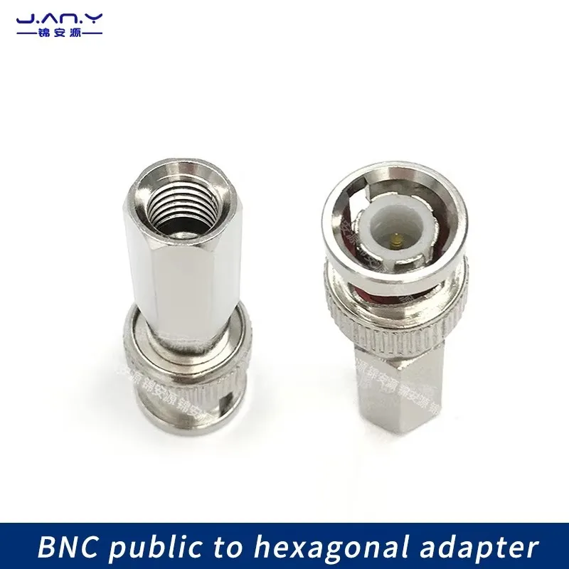

BNC Rotary hex adapter 75-3/-4/-5 hex internal thread Q9 coaxial video signal F head free welding line RG58/59/60