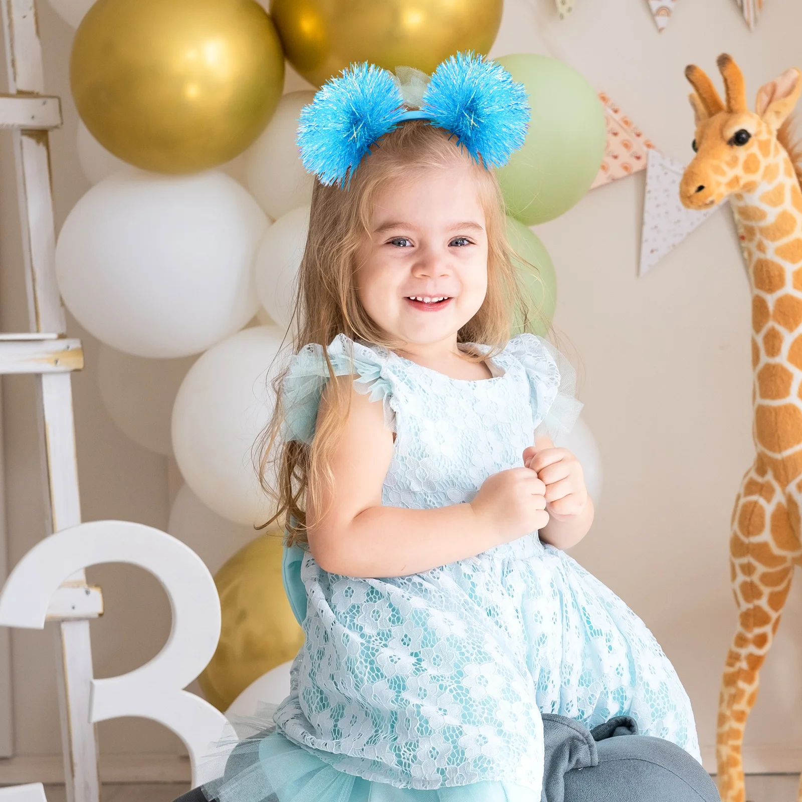 

Headband Halloween Ladybug Antenna Little Headbands Hair Accessories Party for Pompoms Adjustable