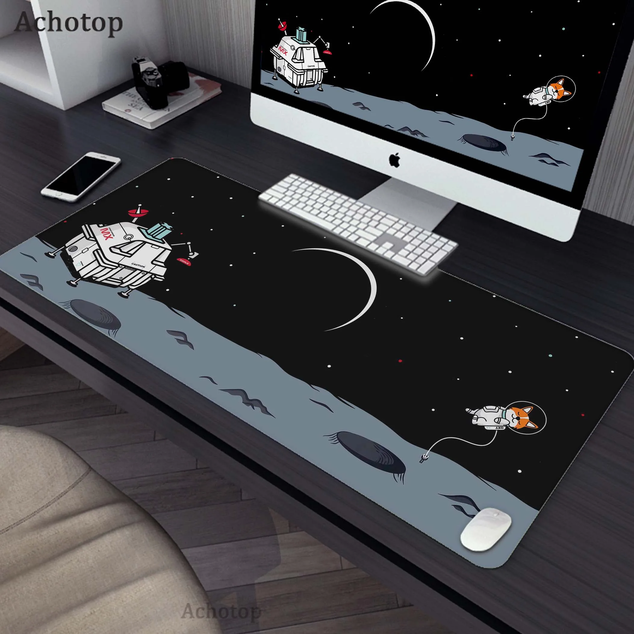 

Astronaut Pattern Gamer Mouse Pads Mousepads Locking Edge Mouse Mat Gaming Mousepad Keyboard Pads Non-slip Gamer Desk Mat