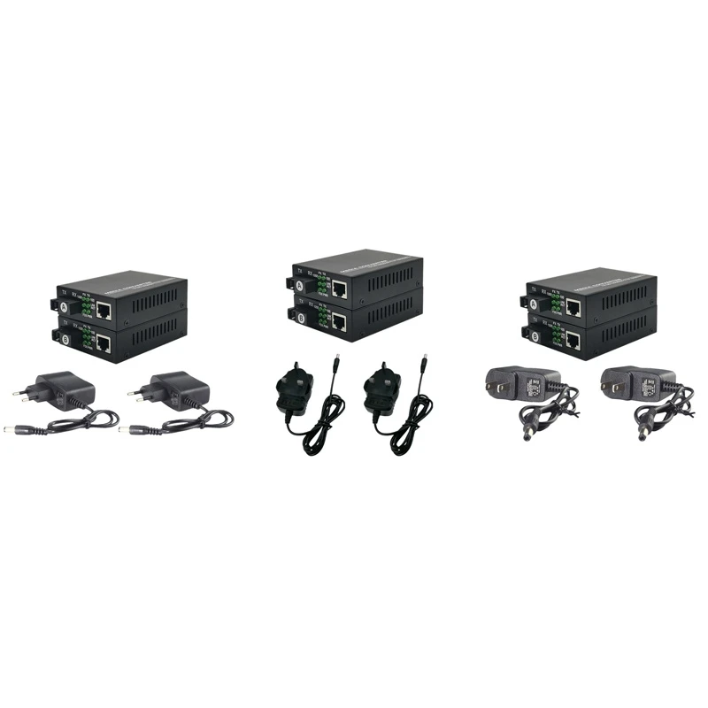 

1 Pair Gigabit Fiber Transceiver 20KM SC Single Mode Single Fiber Transceiver Fiber Gigabit Media Converter Easy Install EU Plug
