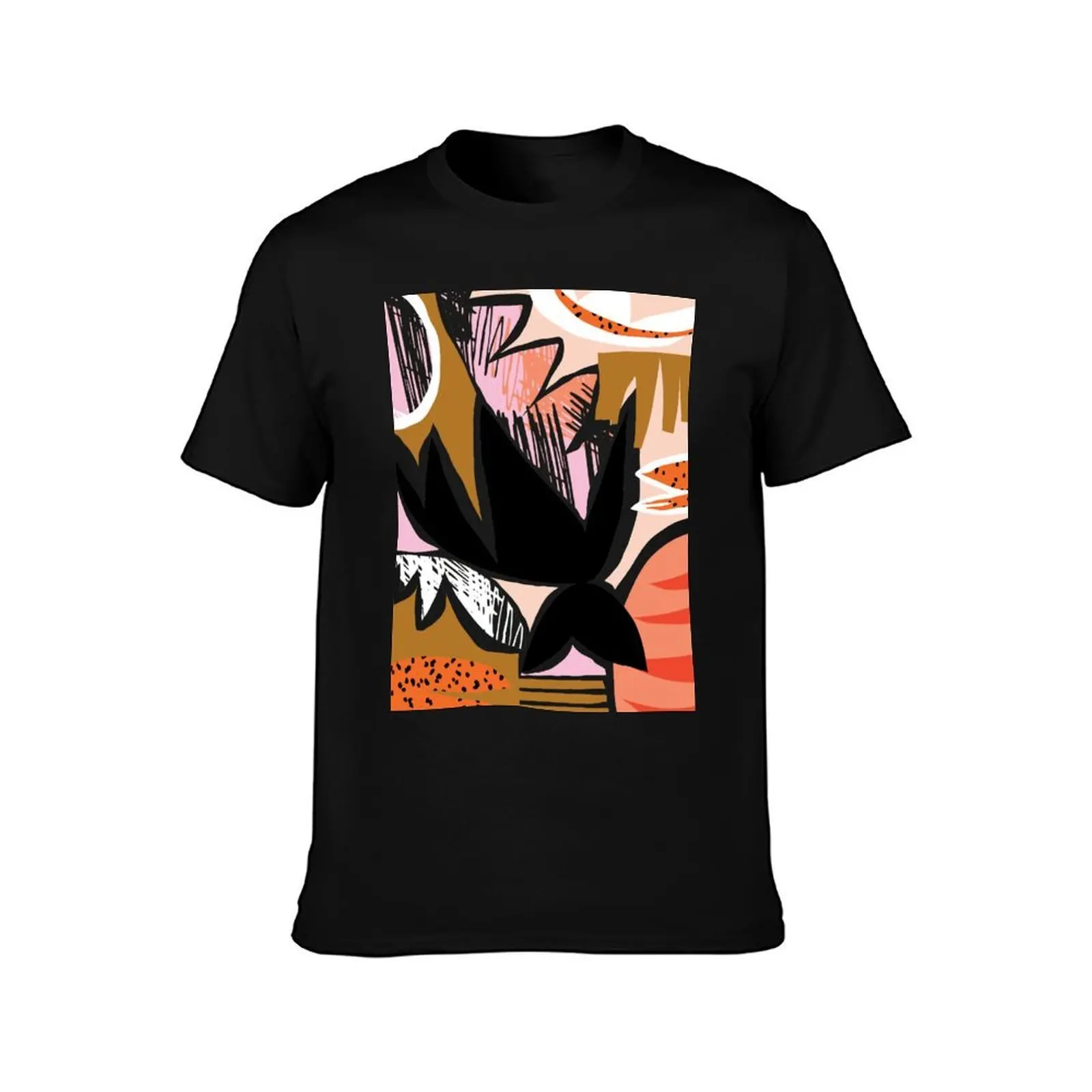 Refresher // Abstract Bright Print T-Shirt Plus Size Short Sleeve T-Shirt