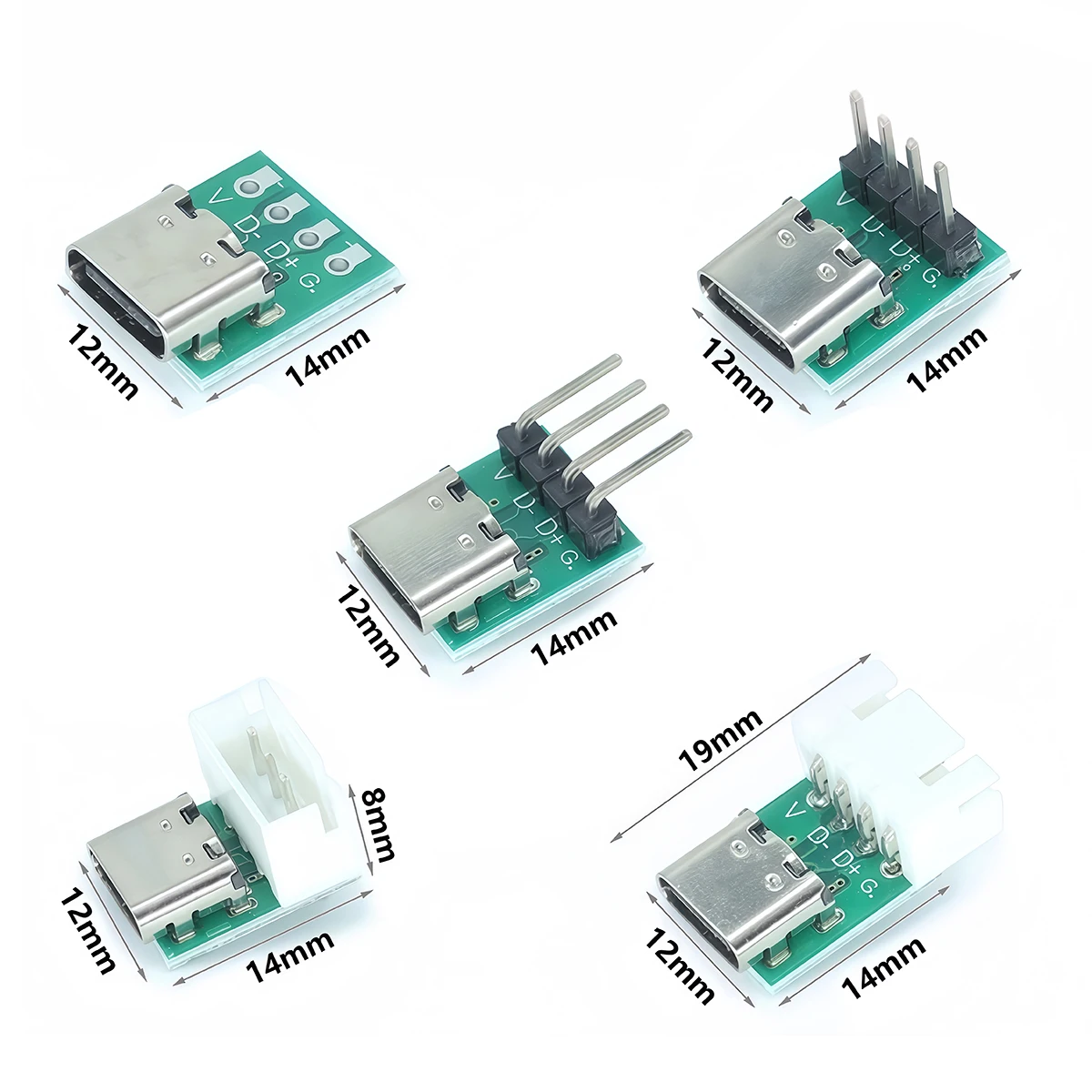 5-10Pcs USB 3.1 Type C Connector 16 Pin Test PCB Board Adapter Port 16P Connector Socket for Data Line Wire Cable Transfer
