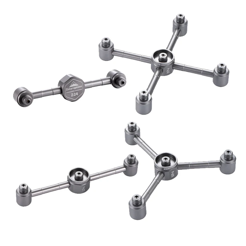 Campingmoon-Adaptador de recipiente de Gas para acampar al aire libre, entrada de 1 puerto, salida de 2/3/4/5 puertos, conversión de estación de gasolina Butaner OD