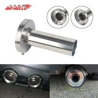 Silenciador de escape de coche de acero inoxidable extraíble redondo Universal de 3,5 ""/4"" / 4,5 '' plateado