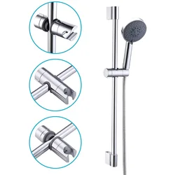 Adjustable 18-25mm Shower Head Holder 22mm Shower Holder Clamp Showerhead Rail Slide Bracket Bathroom Accessories 360° Rotation