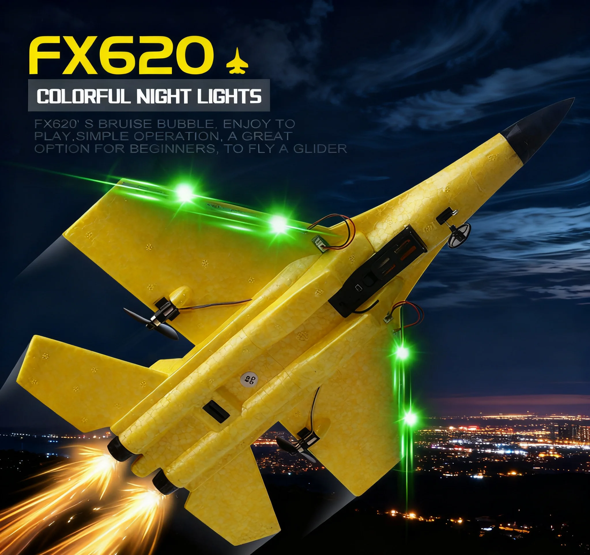 SU35 طائرة مزودة بجهاز للتحكم عن بُعد 2.4G التحكم عن بعد FX620 FX820 طائرة شراعية مع أضواء LED رغوة نموذج طائرة لعبة للأطفال هدايا