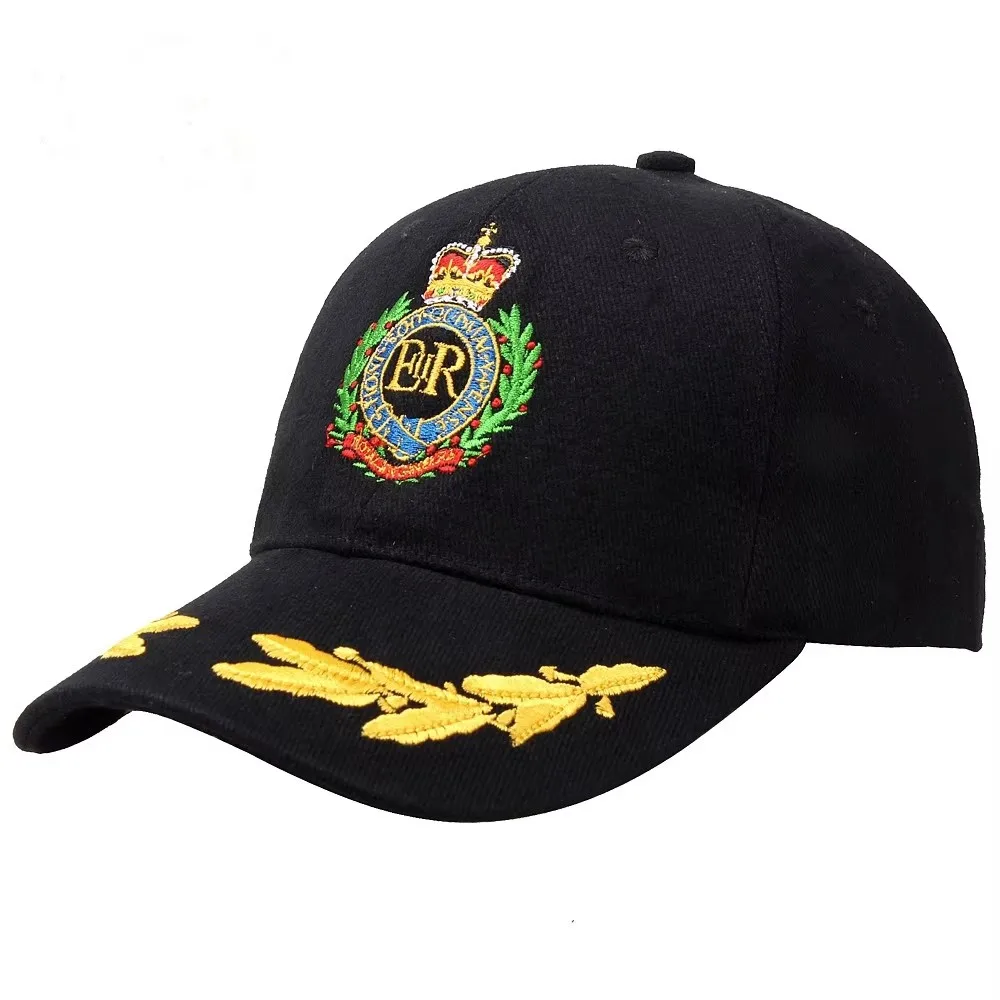 Top Sales UK Royal Engineers Baseball Cap Black Embroidered Sunhat Unisex Outdoor Sandy Beach Casual Hats