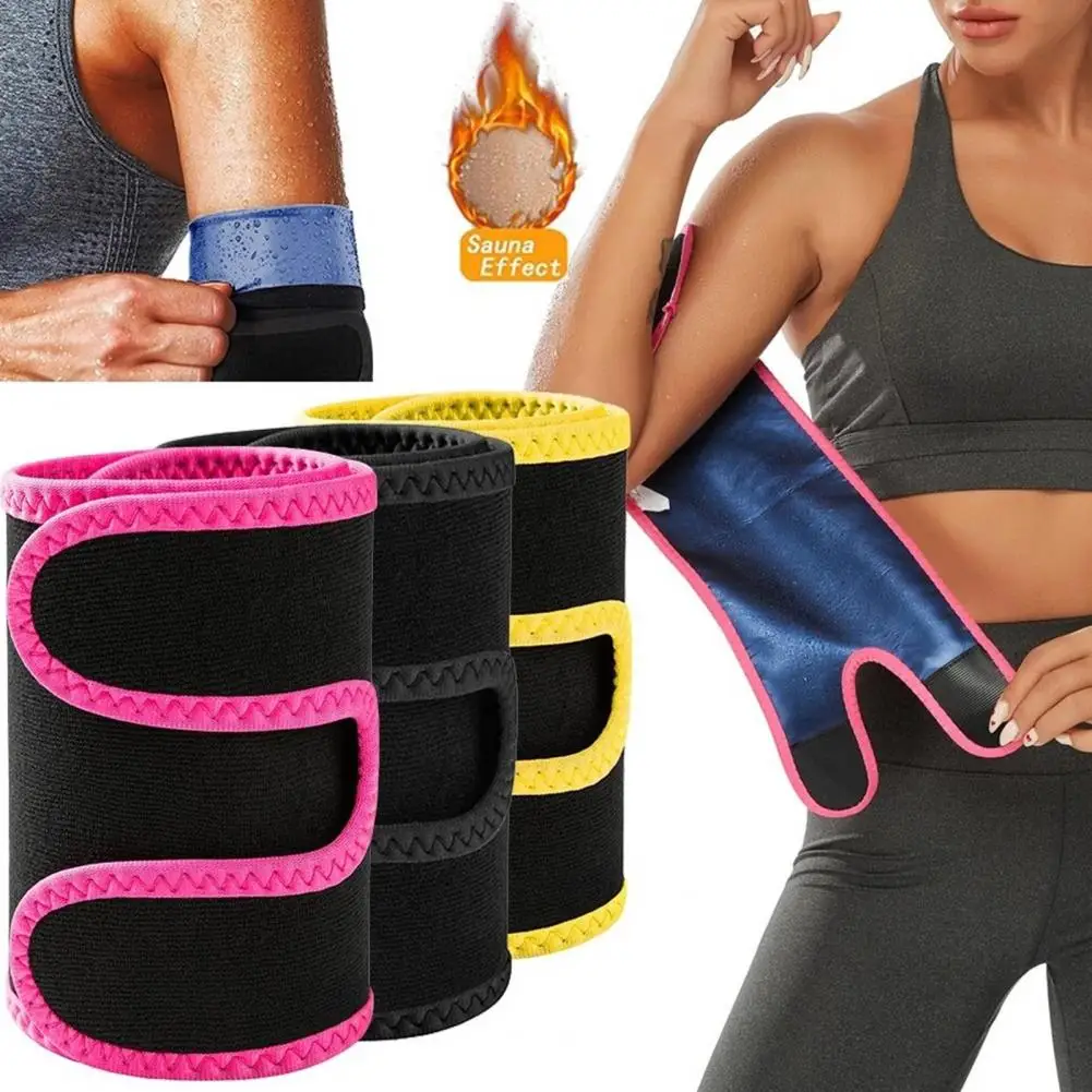 Arm Trimmer for Men Women Neoprene Compression Sauna Sweat Arm Trainer Sleeve Adjustable Slimmer Band Wraps for Workout Sport