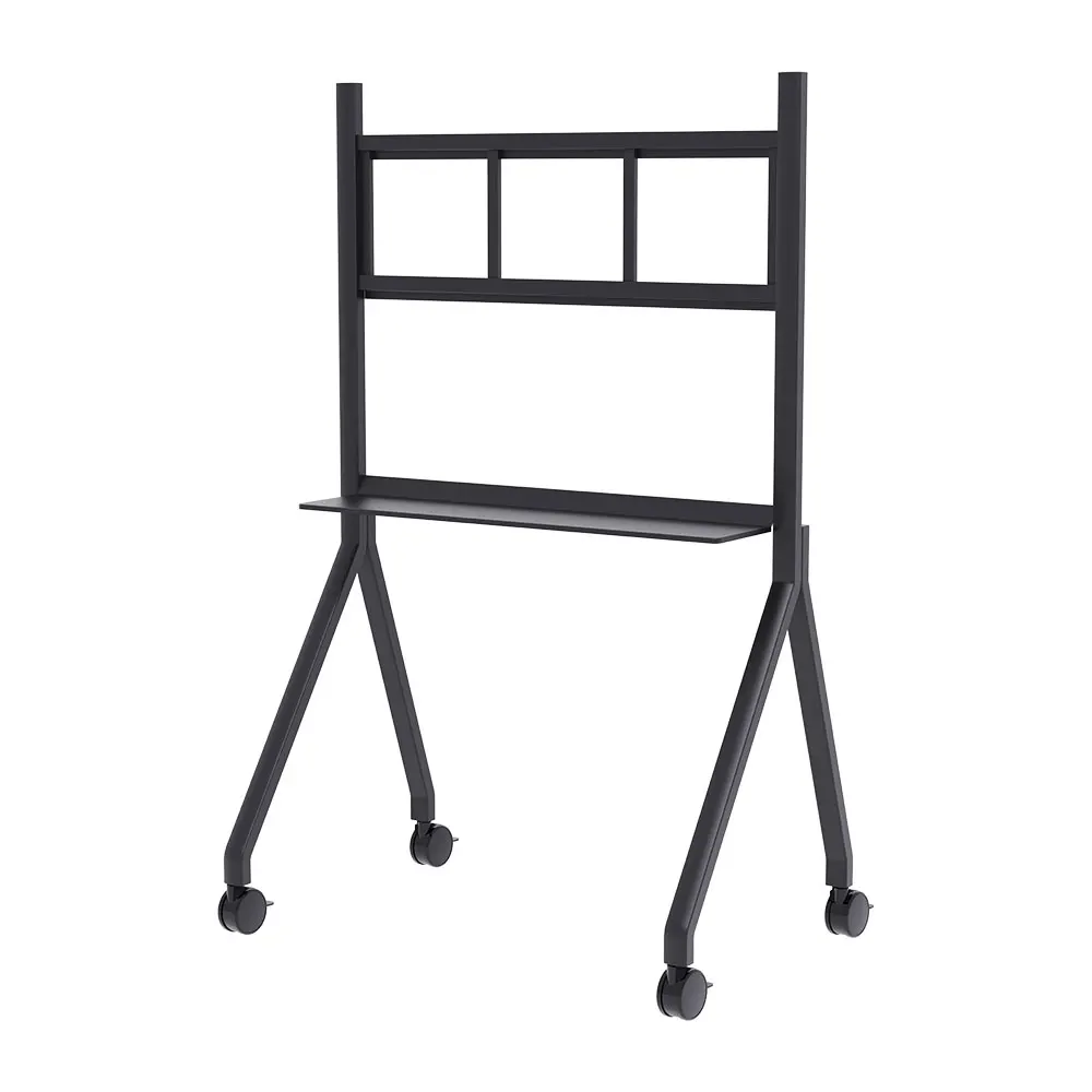 Heavy Duty Mobile TV Trolley With Wheels For Smart Interactive Educational Displays