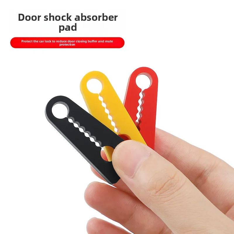 

4pcs Universal Kit Car Door Lock Buckle Mute Shock Absorbing Cushion Elastic Anti-Collision Mats Car Door Latch Protection Cover
