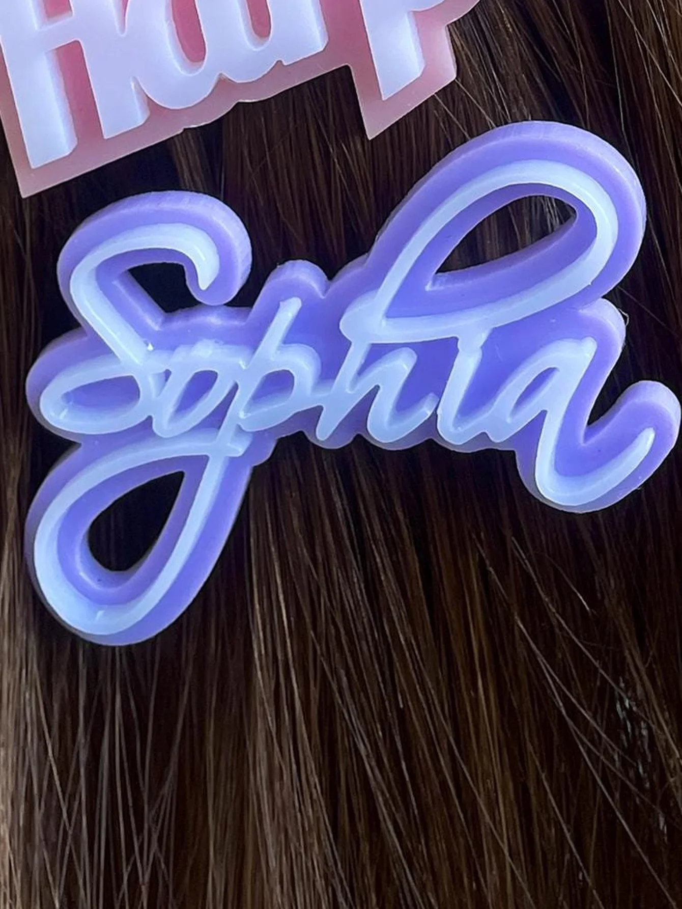 مشبك شعر مخصص باسم - مشبك الاسم - مشبك التمساح - مشبك شعر للفتيات - هدية عيد ميلاد - هدية عيد الميلاد - مشبك شعر الأميرة