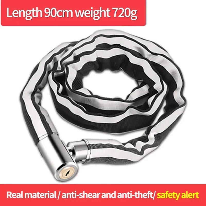 Xunting Bike Chain Lock Safety Metal Anti-theft Bicycle Chain Lock Waterproof and Rust-proof Bicycle Lock Bicycle Accessories