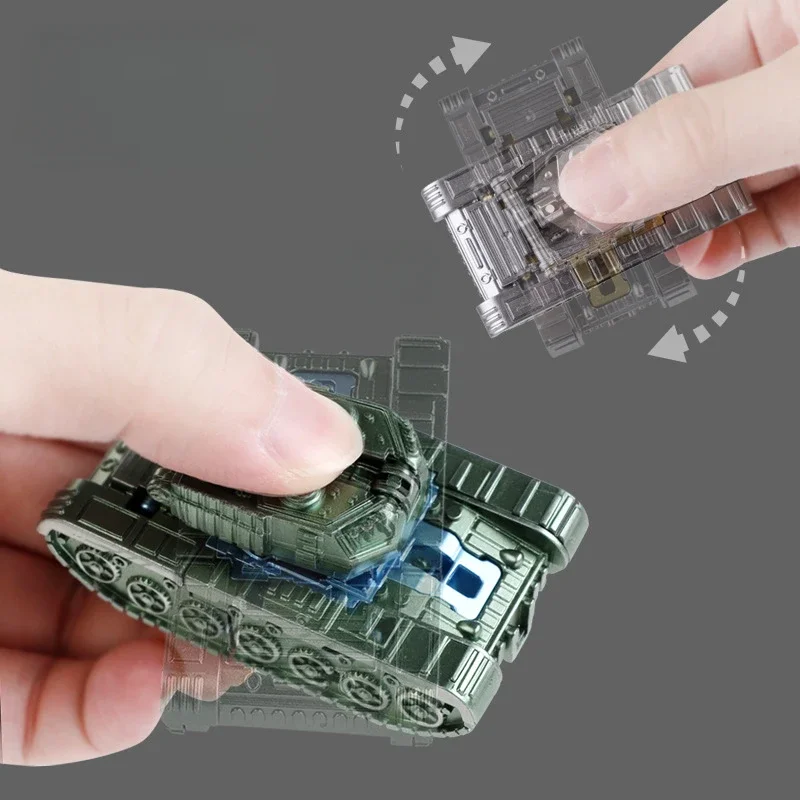 Creativo Mech Fidget Spinner tanque simulado Robot deformación juguetes para adultos Fidget Spinner de mano de plástico juguete para aliviar el estrés