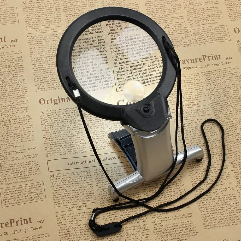 Hands Free LED Loupe Lighted Reading Magnifier Neck Wear Quality Magnifying Glass For Seniors Sewing Cross Stitch Embroidery