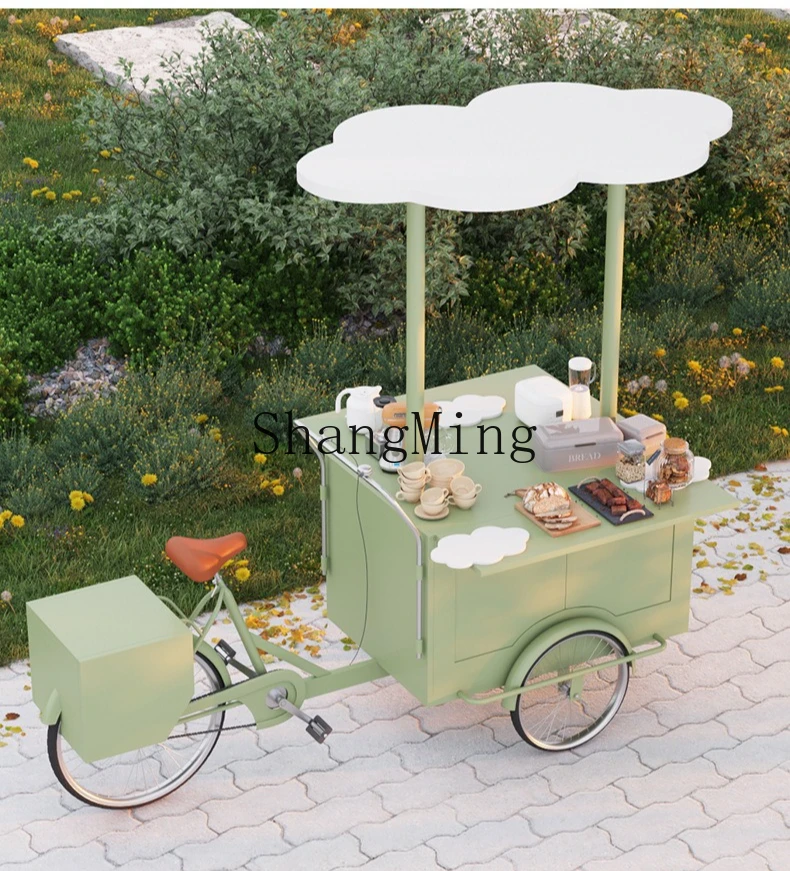 CL stall snack truck night market three-wheeled cart with umbrella movable stall selling food truck