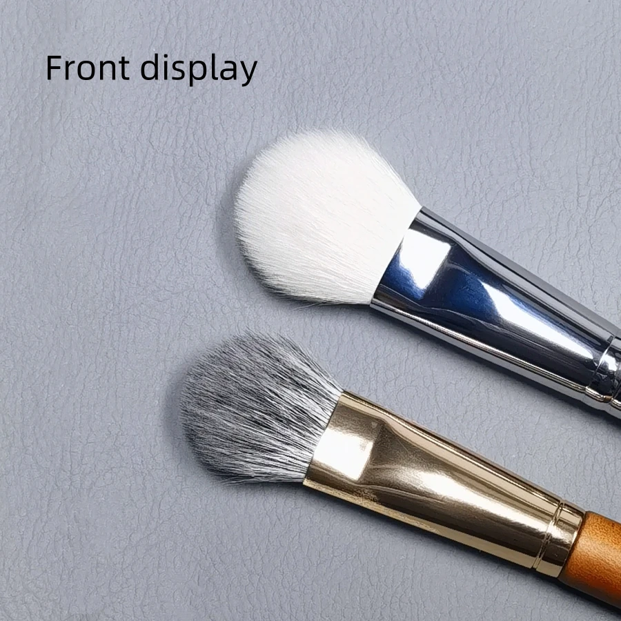 Pennello per fard per capelli naturali Evidenziatore per il viso Pennelli per trucco Ombra Peli di capra naturali Bronzer Pro Strumenti cosmetici essenziali