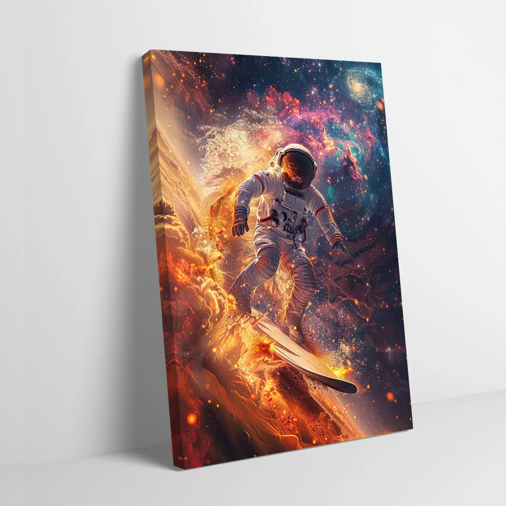 رائد الفضاء الفضاء تصفح المشارك تخصيص مطبوعة حائط لوح رسم الفن هدية للحمام ديكور غرفة الديكور جدارية المنزل