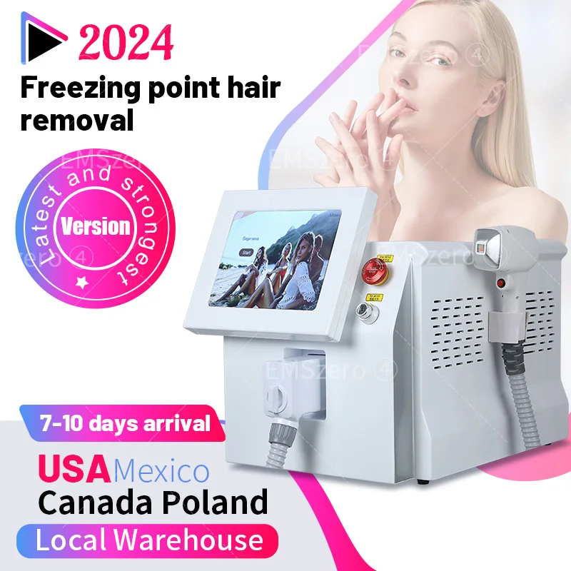 

2024 2000W 3 Wavelength 808nm 755nm 1064nm 808 Diode Laser Hair Removal Machine Permanent Cooling Head Painless Epilator