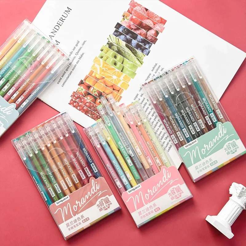 مجموعة أقلام جل لطيفة لكتابة لوازم القرطاسية وأقلام ذات أطراف رفيعة لملحقات المكتب والمدرسة للاستخدام اليومي والرسم هدية للفتيات